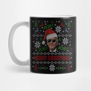 Joe Biden Ugly Christmas Sweater Party Funny JOE! JOE! JOE Santa Mug